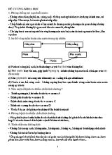 Đề cương ôn thi môn Khoa học Lớp 4